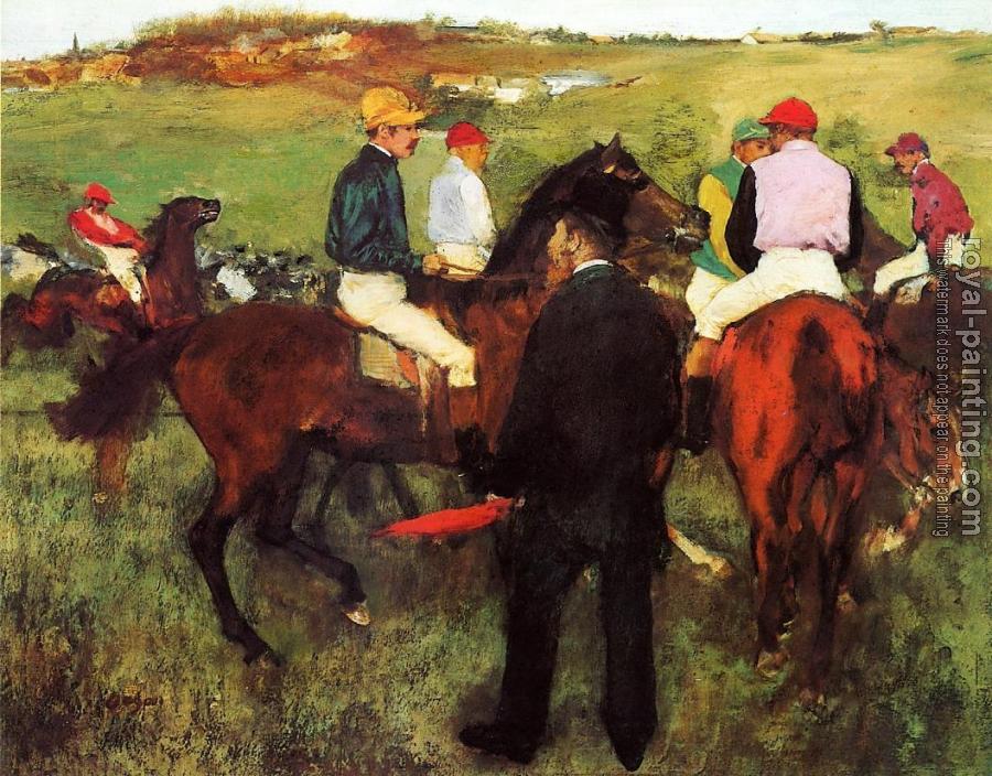Edgar Degas : Racehorses at Longchamp II